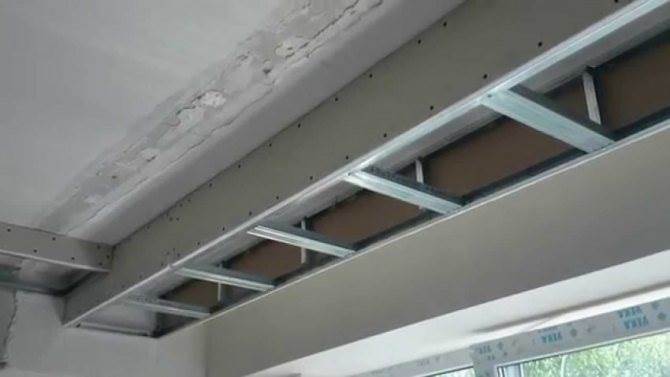 Потолок в Ванной из Гипсокартона Своими Руками Установка каркаса