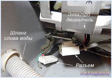 Расположение разъема на электродвигателе