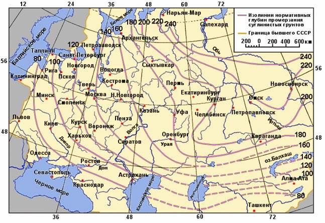 Уровень Промерзания Грунта в Ленинградской Области Уровень грунтовых вод