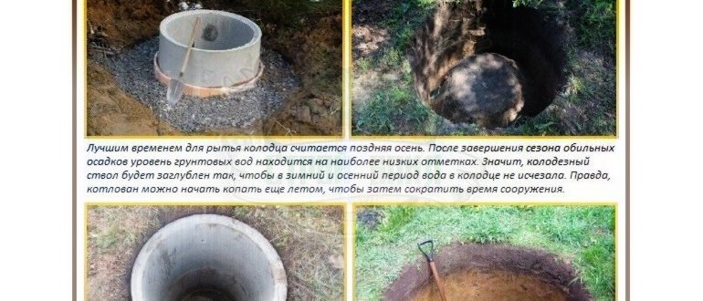 Как выкопать бетонный колодец