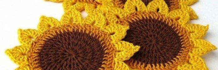 Прихватка подсолнух крючком: схема и описание для начинающих рукодельниц